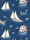 Sanderson Papier peint Donald Nautical - Night Fishing