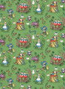 Sanderson Wallpaper Alice in Wonderland - Gumball Green