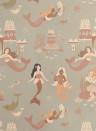 Majvillan Wallpaper Mermaid Reef - Ocean Blue