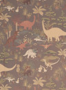 Majvillan Carta da parati Dinosaur Vibes - Evening Grey