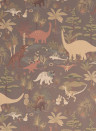 Majvillan Papier peint Dinosaur Vibes - Evening Grey