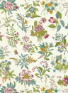 Harlequin Papier peint Woodland Floral - Peridot/ Ruby/ Pearl