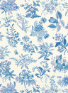 Harlequin Papier peint Woodland Floral - Lapis/ Amethyst/ Pearl