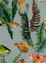 Coordonne Wallpaper Bank of Fish Cyan