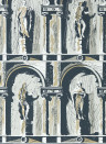Zoffany Papier peint Montacute - Platinum Grey/ Ink