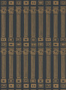 Zoffany Papier peint Columns - Vine Black/ Antique Gold