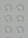 Zoffany Papier peint Medallion - Silver/ Perfect White
