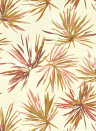Harlequin Wallpaper Aucuba - Gold/ Rosewood/ Parchment