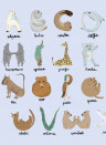 Coordonne Wandbild Animal Alphabet - Azure