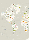 Coordonne Mural Animal Map - Cloud