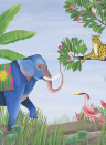 Coordonne Mural Jungle Friends - Lavender