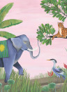 Coordonne Mural Jungle Friends - Peach