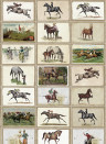 MINDTHEGAP Wallpaper English Equestrian Stamps - Brown