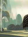 Arte Wandbild Le Jardin Mystique - Fantasy