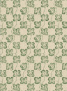 Josephine Munsey Wallpaper Cabbage Check - Brookes Green and Edge Sand