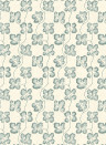 Josephine Munsey Wallpaper Cabbage Check - Osney Blue and Clarke White