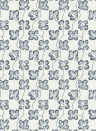 Josephine Munsey Wallpaper Cabbage Check - Bude Blue
