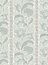 Josephine Munsey Wallpaper Floral Check - Barton Blue and Cotswold White