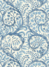 Josephine Munsey Wallpaper Butterrow - Bright Blue and White