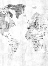 Coordonne Wandbild Newspaper Map - White