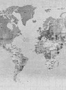 Coordonne Papier peint panoramique Newspaper Map - Black