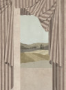 Coordonne Papier peint panoramique Drape - Sepia