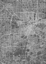 Coordonne Mural Urban Map - Black