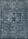 Coordonne Mural Old Beiging Map - Dark Blue