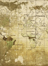 Coordonne Mural Old Map - Gold