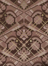 KEK Amsterdam Wallpaper Art Deco Animaux Butterfly Gold - Taupe