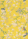 Little Greene Papier peint Massingberd Blossom - Yellow