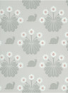 Little Greene Wallpaper Burges Snail - Silver