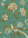 Coordonne Wallpaper Bird Song - Turquoise