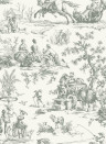Coordonne Wallpaper Bucolic Toile - Steel
