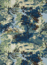 Thibaut Tapete Lincoln Toile - Navy and Teal