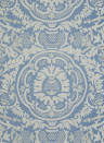Thibaut Wallpaper Earl Damask - Blue