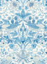 Morris & Co Wallpaper Simply Strawberry Thief - Woad