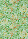 Morris & Co Wallpaper Honeysuckle - Sky/ Burnt Orange