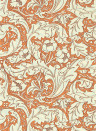 Morris & Co Tapete Bachelors Button - Burnt Orange/ Sky