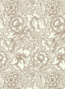 Morris & Co Wallpaper Poppy - Cream/ Chocolate