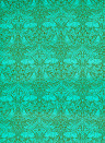 Morris & Co Carta da parati Bird & Anemone - Olive/ Turquoise