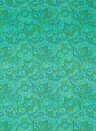 Morris & Co Papier peint Bachelors Button - Olive/ Turquoise