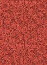 Morris & Co Wallpaper Sunflower - Chocolate/ Red
