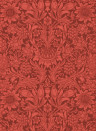 Morris & Co Wallpaper Sunflower - Chocolate/ Red