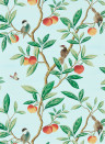 Harlequin Wallpaper Ella - Fig Leaf/ Nectarine