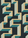 Arte International Tapete Detour - Gold Teal