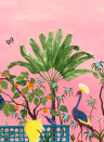 Coordonne Mural Neo-Tea Garden - Pink