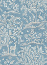 Nina Campbell Wallpaper Foret - Blue