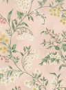 Nina Campbell Wallpaper Almora - Pink/ Yellow/ Sage