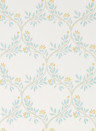 Nina Campbell Wallpaper Arber - Aqua/ Yellow